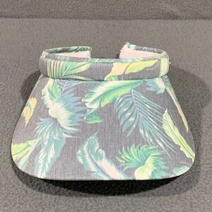 Kooringal Womens Tropical Palm Leaf Sun Visor Blue Green OSFM Travel Coastal